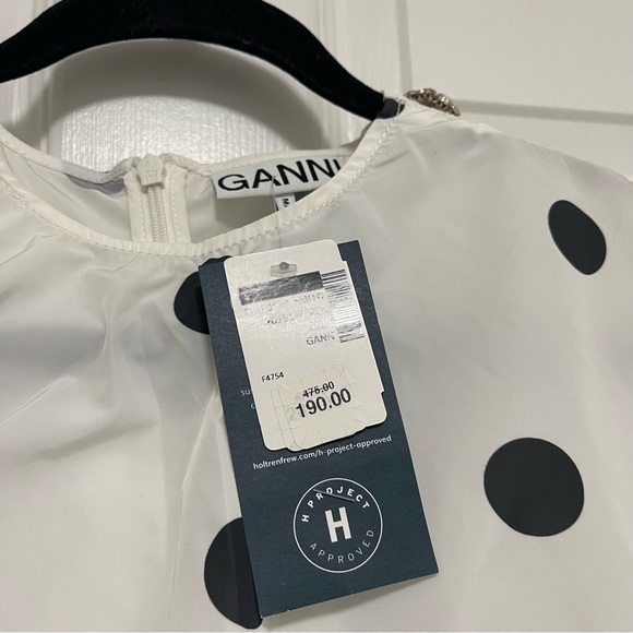 NWT GANNI Polka Dot Top - Picture 7 of 10